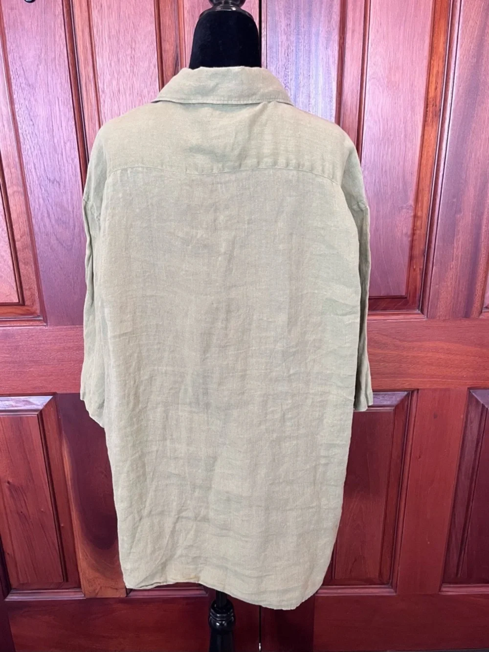 Banana Republic Men 100% Irish Linen Short Sleeve Button Shirt Size XL Olive